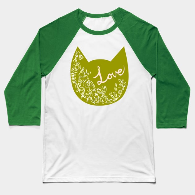 LOVE CAT Baseball T-Shirt by MoreThanThat